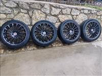  5x112 lyukosztású 20" újszerű alufelni, rajta 255/45 használt Michelin téli gumi gumi 