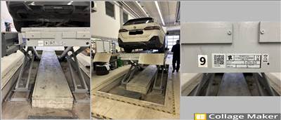 Space 4200kg ollós emelő, holtjátékvizsgáló berendezéssel, perem emelővel 