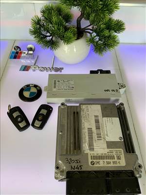 BMW E90 320si Limited Edition Komplett Indítószett DME+CAS2+2 Kulcs motorvezérlő 7560955 7560955 7567475