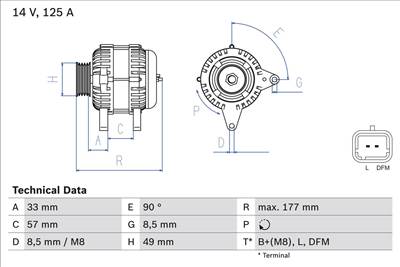 generátor BOSCH 0 986 080 270 for RENAULT