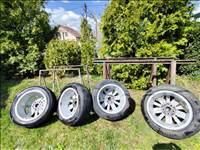  5x112 lyukosztású 16" használt gyári alufelni, rajta 205/55/16 használt  négyévszakos gumi!