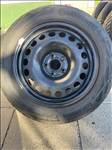  5x105/16" használt (gyári felni) lemezfelni, rajta 205/55 újszerű Continental nyári gumi 