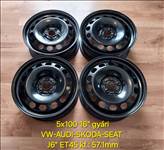 5x100 16" VW-AUDI-SKODA-SEAT gyári lemezfelni garnitúra