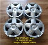 4x100 15" Renault gyári alufelni garnitúra (Clio, Megane)