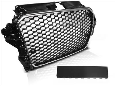 Audi A3 (8V) 8V AUDI A3 (8V) 2012-2016 RS3 STYLE Króm Fekete hűtőrács  grau53