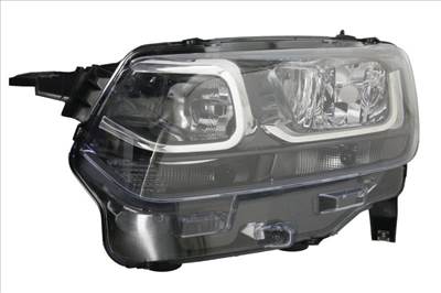 Citroen Berlingo 2018.06.01-2024.02.28, Fiat Doblo  utángyártott új bal első fényszóró H7/H1 króm házas Tgk. (motorral) DEPO 9816824880