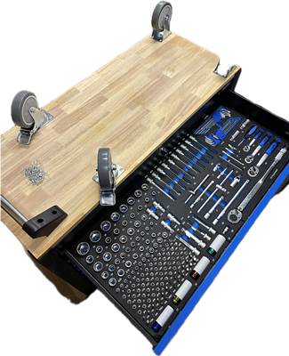 Löwenzahn XXL műhelykocsi szerszámokkal felszerelve, akár házhoz is