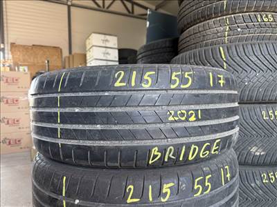215/55 r17 Bridgestone 2021 nyárigumi 4db eladó 215/55r17 garnitúra