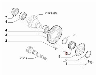 Nyelestengely szimering - DS4, DS3, DS, EXPERT, PHEDRA, PARTNER - 20034710B, 20034710 -  - CORTECO Utángyártott új 20034710