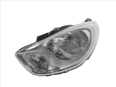 Hyundai I 10 2010.11.01-2013.10.31 utángyártott új bal első fényszóró H4, króm h. (motorral) DEPO 921100x120