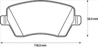 JURID 573125J - fékbetét DACIA LADA MERCEDES-BENZ NISSAN RENAULT SUZUKI