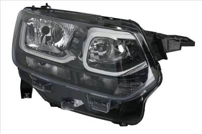 Citroen Berlingo 2018.06.01-2024.02.28, Fiat Doblo (K9) 2022.07.01- utángyártott új jobb első fényszóró H7/H1 króm házas Tgk. (motorral) DEPO 9816824780
