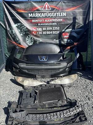 Peugeot 207 lökhárító homlokfal sárvédő lámpa motorháztető 