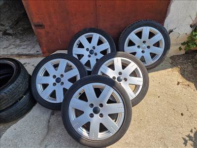  4x108 lyukosztású 16" használt (gyári felni) alufelni, rajta 195/45 használt Hankook nyári gumi 