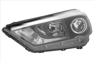 Hyundai Tucson 2015.01.01-2018.06.30 utángyártott új bal első fényszóró 3H7+LED (motorral) DEPO 92101d7100