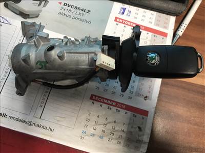 Skoda Superb II 3T gyújtáskapcsoló+kulcs 1K0905851B