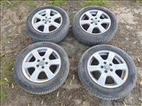  5x100 lyukosztású 15" használt alufelni, rajta 185/65 használt Laufenn téli gumi gumi 