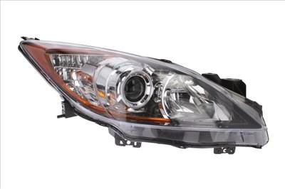 Mazda 3 2009.04.01-2013.03.31 utángyártott új jobb első fényszóró H11/HB3 fekete h. (motoros) DEPO bbp2510l0g