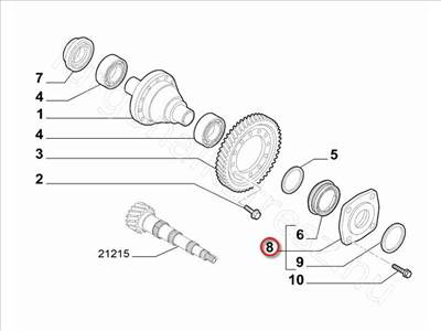 Féltengely szimering - JUMPER, DAILY, DUCATO, BOXER - 55210881, 300933 -  - FIAT eredeti Eredeti új 55260853
