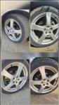  5x100 lyukosztású 17" használt alufelni, rajta 195/60 eldobós téli gumi gumi 