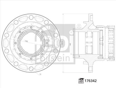 FEBI BILSTEIN 176342 - kerékagy VOLVO