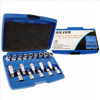 19 részes külső - belső torx készlet