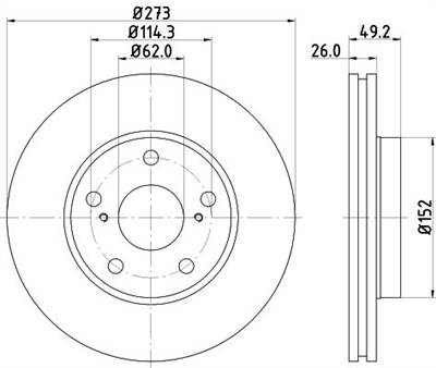 féktárcsa MINTEX MDC2017C for TOYOTA