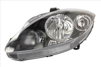 Seat Altea 5P 2004-2009, Leon 2005-2009, Toledo 2004.-2009 utángyártott új bal első fényszóró H7/H1 fekete házas (motoros) TYC 5p1941029c