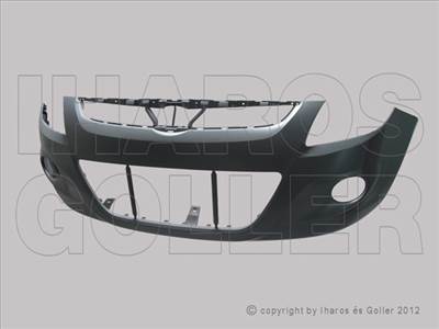 Hyundai I20 2008-2012 - Első lökhárító borítás alapozott (ködlámpás)