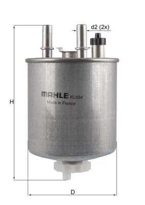 Üzemanyagszűrő MAHLE KL 834 for RENAULT