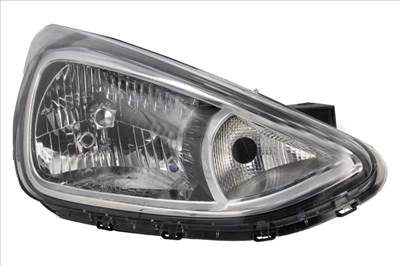 Hyundai I10 2013.11.01-2019.12.01 utángyártott új jobb első fényszóró H4/H7 fekete h. (motorral) DEPO 92102b9300