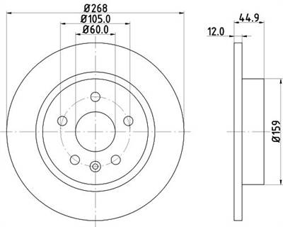 féktárcsa MINTEX MDC2132 for OPEL, VAUXHALL, CHEVROLET