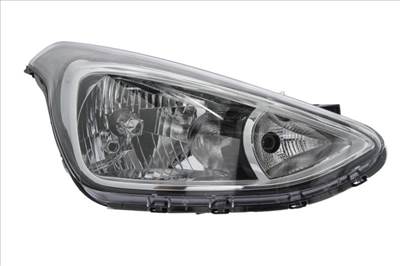 Hyundai I10 2013.11.01-2019.12.01 utángyártott új jobb első fényszóró H4 fekete házas (motorral) DEPO 92102b9000