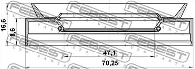 FEBEST 95TBS-49700917X - tömítőgyűrű, kerékagy MARUTI MARUTI SUZUKI SANTANA SUZUKI SUZUKI (CHANGAN)