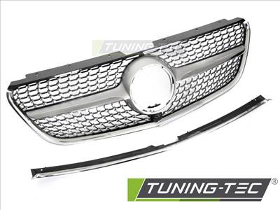 MERCEDES V-CLASS W447 (14-19) SILVER-CHROME DAIMOND STYLE Tuning-Tec Hűtőrács