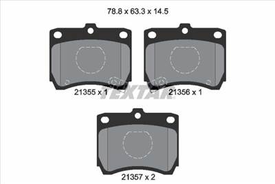 Fékbetét készlet TEXTAR 2135501 for MAZDA, KIA, NISSAN