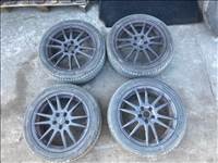  5x114.3 lyukosztású 17" újszerű Alutec alufelni, 225/45 újszerű Hankook nyári gumi RENAULT 