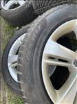  5x120 lyukosztású 17" használt Borbet alufelni, rajta 255/55 kopott Pirelli téli gumi gumi 