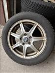  5x114.3 lyukosztású 16" használt alufelni, rajta 205/55 újszerű Firestone téli gumi gumi 