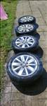  5x112 lyukosztású 16" használt Gyári alufelni, rajta 215/55 kopott Hankook nyári gumi gumi 