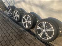  5x100 lyukosztású 17" használt Exclusive Line alufelni, rajta 225/45 kopott Fulda nyári gumi gumi 
