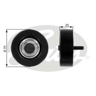 GATES T36175 - hosszbordásszíj vezetőgörgő FORD FORD AFRICA FORD ASIA / OZEANIA MAZDA