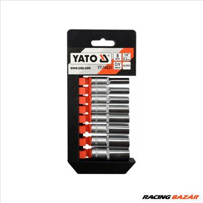 Hosszú dugókulcs készlet 8 részes 1/4" 5,5-13 mm CrV Yato