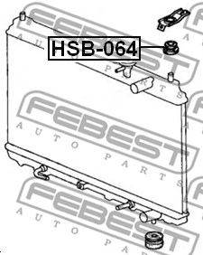 FEBEST HSB-064 - rögzítés, hűtő ACURA HONDA HONDA (DONGFENG) HONDA (GAC)
