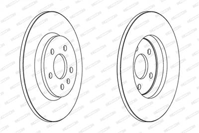 FERODO DDF1666C - féktárcsa AUDI