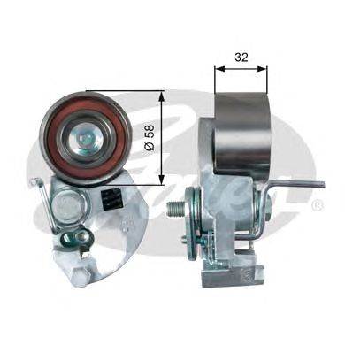 GATES T43133 - vezérműszíj feszítő HYUNDAI INOKOM KIA