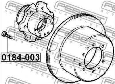 FEBEST 0184-003 - kerékcsavar LEXUS TOYOTA TOYOTA (FAW)