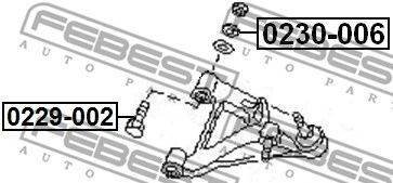 FEBEST 0230-006 - Utánfutás lemez, tengelytest INFINITI NISSAN NISSAN (DFAC) NISSAN (DONGFENG) RENAU