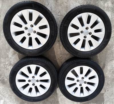  Gyári Kia 16"-os alufelni 4x100-as, rajta 195/55 R16 újszerű Michelin Primacy 4 nyári gumi