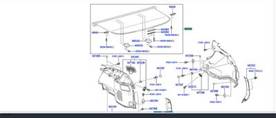 Lexus RX300 2016-2021 Csomagtér roló 6491048141co